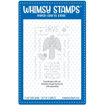 Whimsy Stamps NoFuss Masks - Rainbow Angel